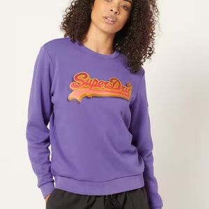 Superdry logo women's sweatshirt PuRpLe US 12 EU 44 UK 16